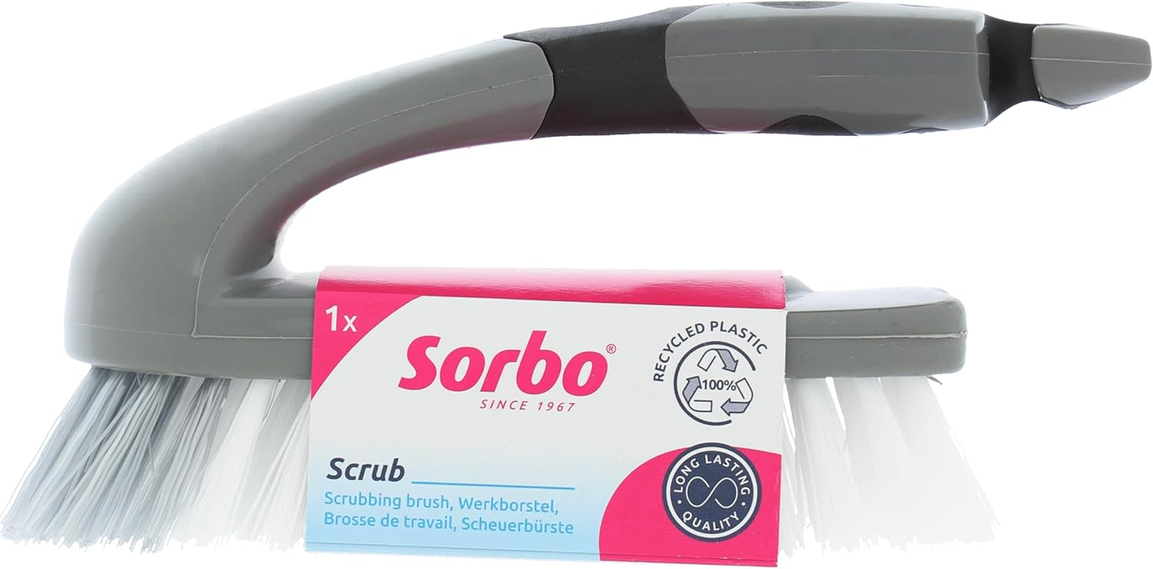 Sorbo Scrubbing Brush, Grey, Regular image number 4