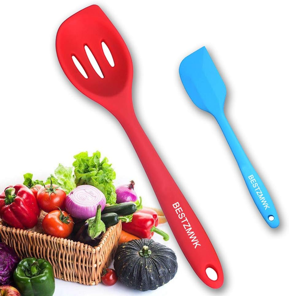 Kitchen Utensil Set - 11 Cooking Utensils - Colorful Silicone Kitchen Utensils - Nonstick Cookware with Spatula Set - Colored Best Kitchen Tools Kitchen Gadgets(Multi) image number 6
