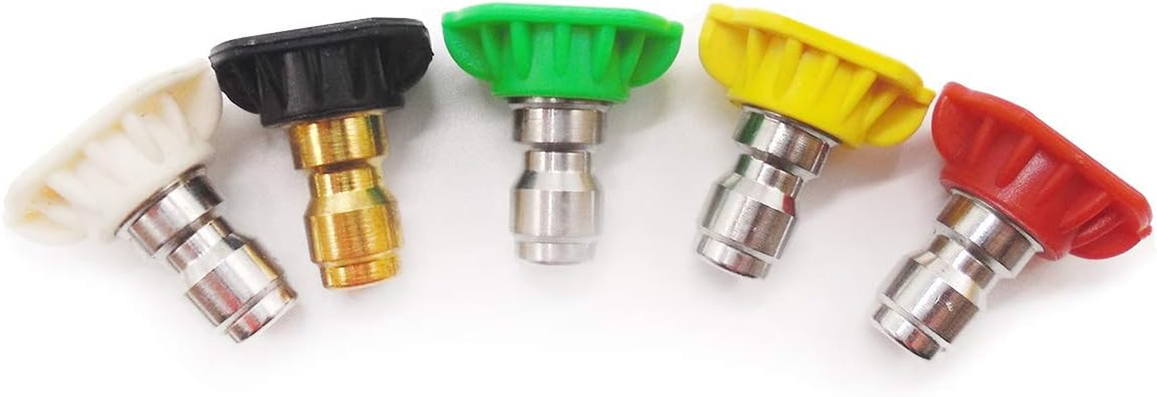 Pressure Washer Accessories Kit, 5 Power Washer Spray Nozzle Tips, Quick Connecting Pivoting Coupler, 1/4" 4500 PSI 6-Pack image number 3