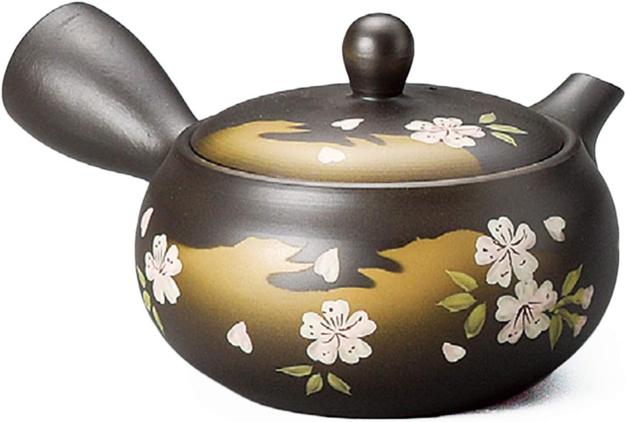 Tokoname Y510 Fusen Black Nadesico Belt Teapot, Black, 9.5 Fl Oz (280 Ml)