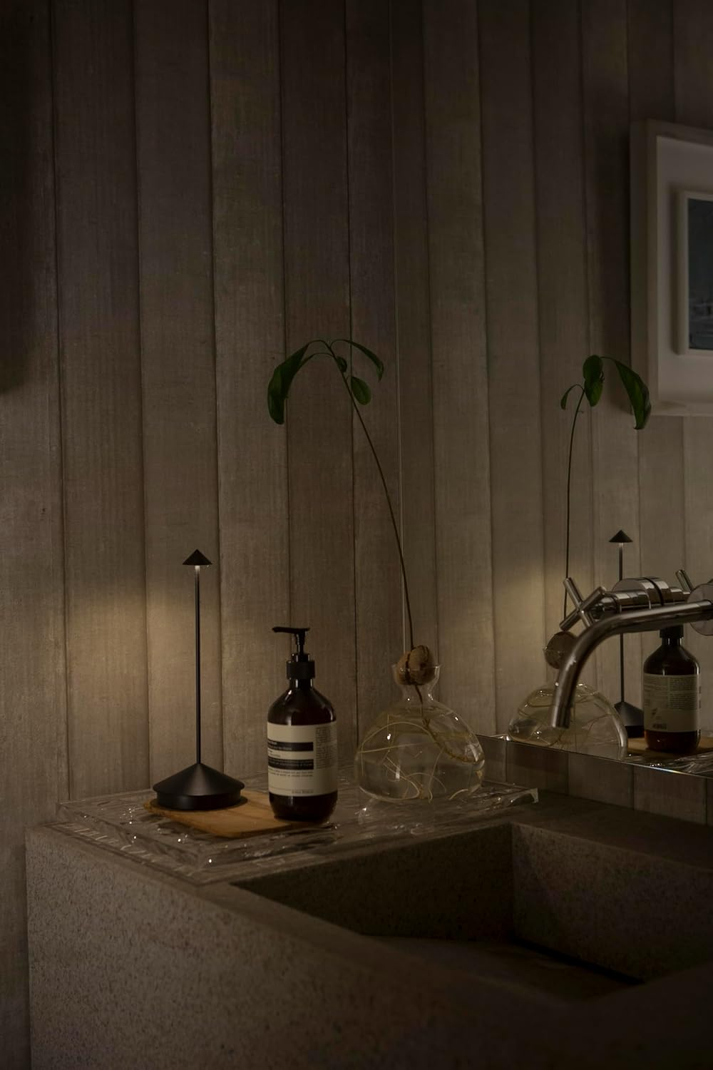 Zafferano, Pina Lamp, Rechargeable and Wireless Table Lamp with Touch Control, Suitable for Indoor and Outdoor Use, Dimmer, 2200-3000 K, Height 29 Cm, Colour Corten image number 2