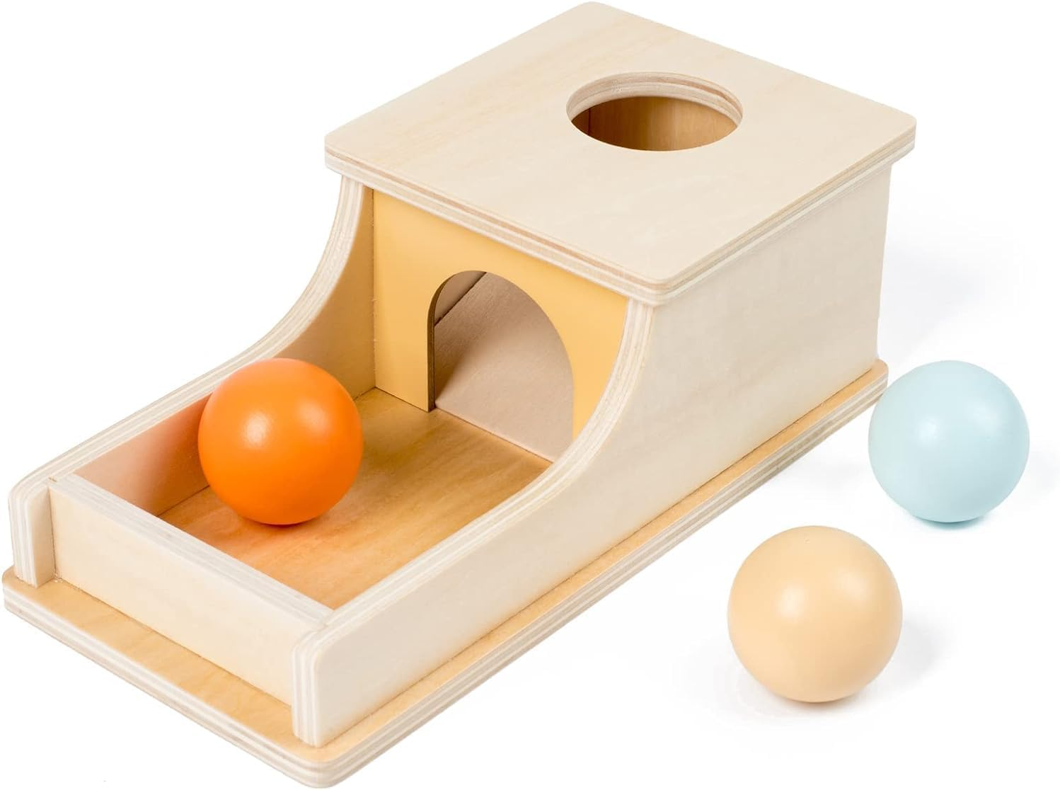 Edition Montessori Toys for Babies 6-12 Months Object Permanence Box Wooden Ball Drop Toy Play for 6 Month 1 2 3 Year Old Toddlers Infant Early Age Toy image number 1