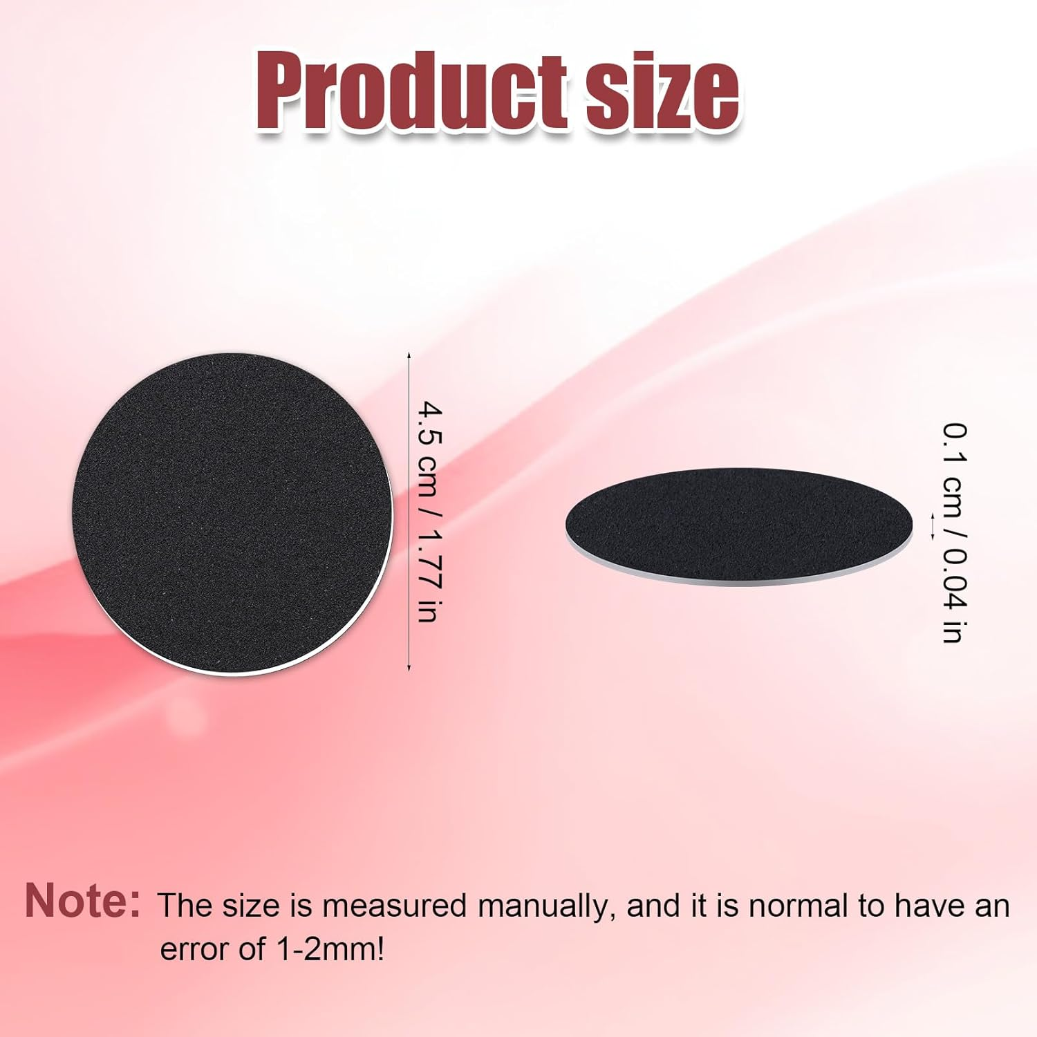 60Pcs Replaceable Sandpaper Discs, Fine & Coarse Grits Sandpaper Refill Discs Sandpaper Foot File Electric Heel Sander Replaceable Discs for Pedicure Disc & Electric Foot Remover image number 1