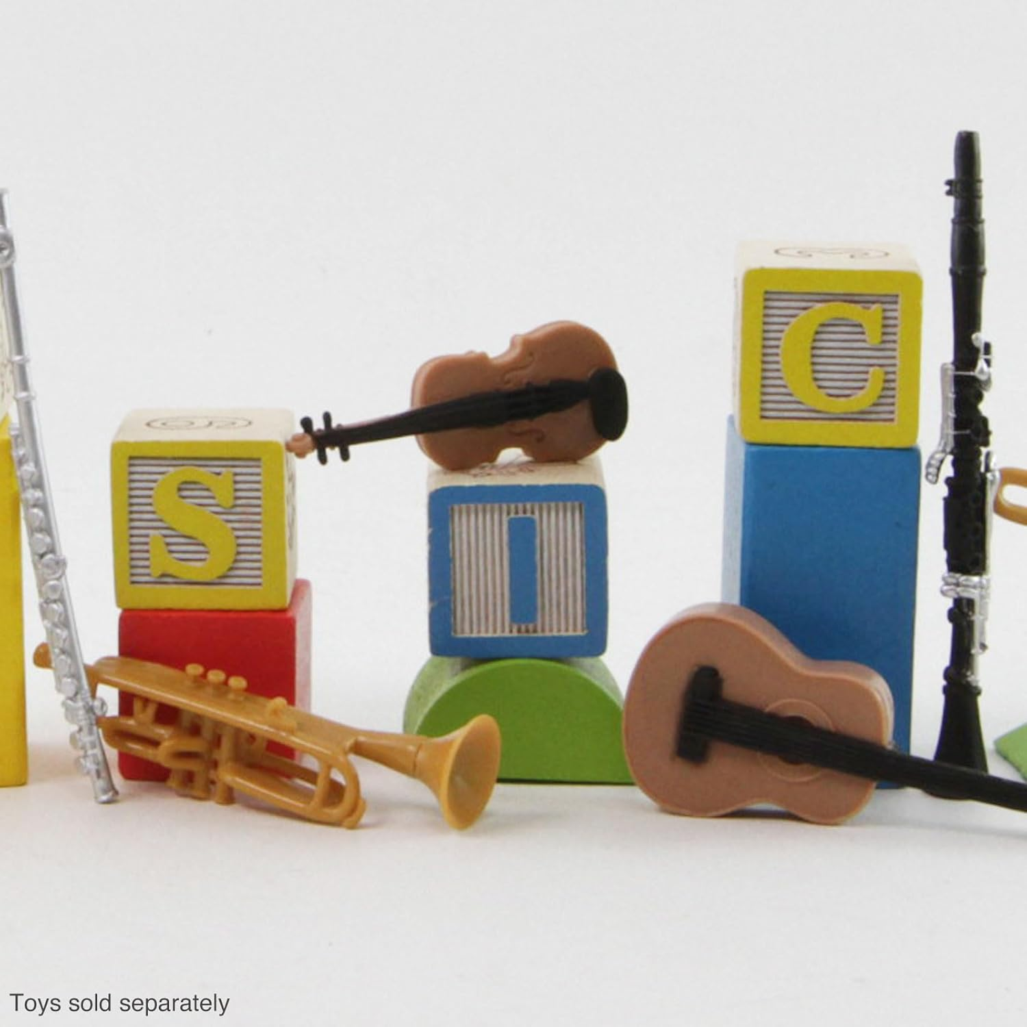 Safari Ltd Musical Instruments TOOB - Figurines - 8 Musical Instruments (Trombone, Flute, Saxophone, Classical Guitar, Violin, French Horn, Trumpet, Clarinet) - Ages 3+ image number 1