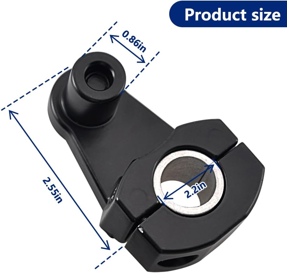 2 Inch Pivot Handlebar Risers Universal Motorcycle for 7/8" (22Mm) Bar Clamps, 2 in Universal Motorcycle Handlebar,Pivoting Handlebar Clamp Risers for 7/8" or 1 1/8 28Mm (Black) 2 PCS