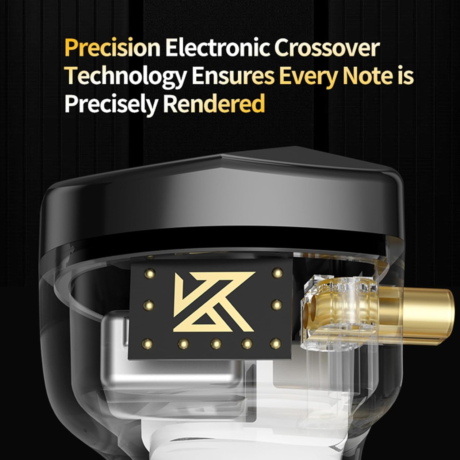 LINSOUL X KZ AS10 PRO 5BA Wired Earbuds, Hifi In-Ear Earphones with Mirror Polygon Faceplate, 2 Pin Detachable Cable for Audiophile (Without Mic) image number 5