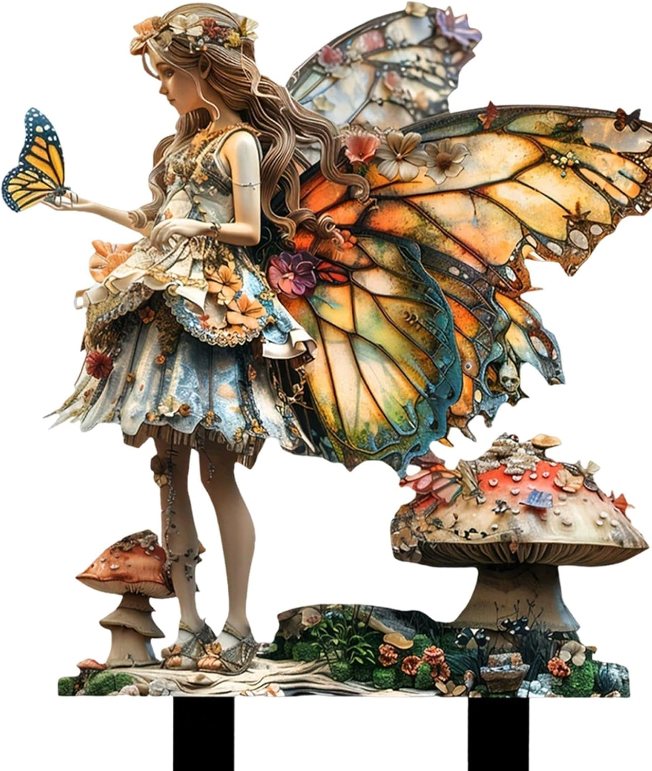 Leeqinersw Fairy Decorative Garden Stake 2D Lawn Ornament for Pathway Bonsai Backyard image number 5