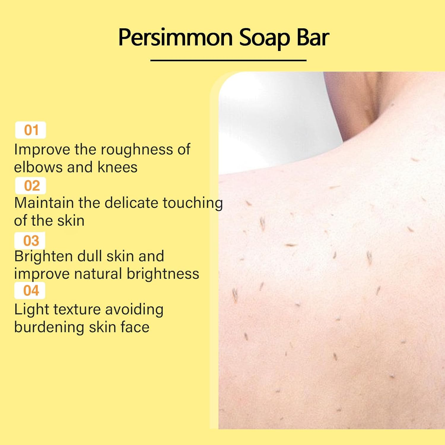 Persimmon Soap Bar for Body Odor Removal, Persimmon for Face and Body Wash, Cleansing and Nourishing Skin, Deodorant Bar Soap for Old People Smell, Deodorant Bath for Women & Men, Refresh Skin (1Pcs) image number 6