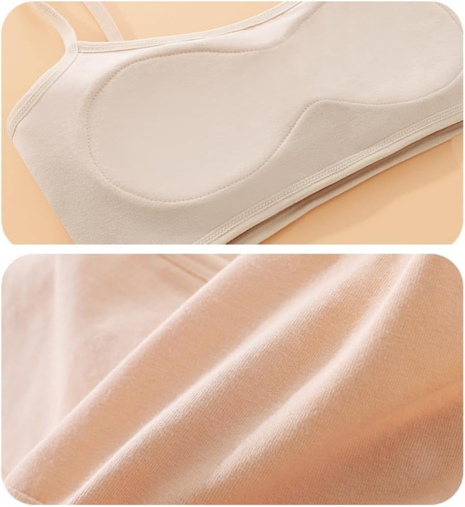 Fyluoke Big Girls' Training Bras Stretch Vest Crop Cami Sports Seamless Bralettes Bra for Teens image number 2