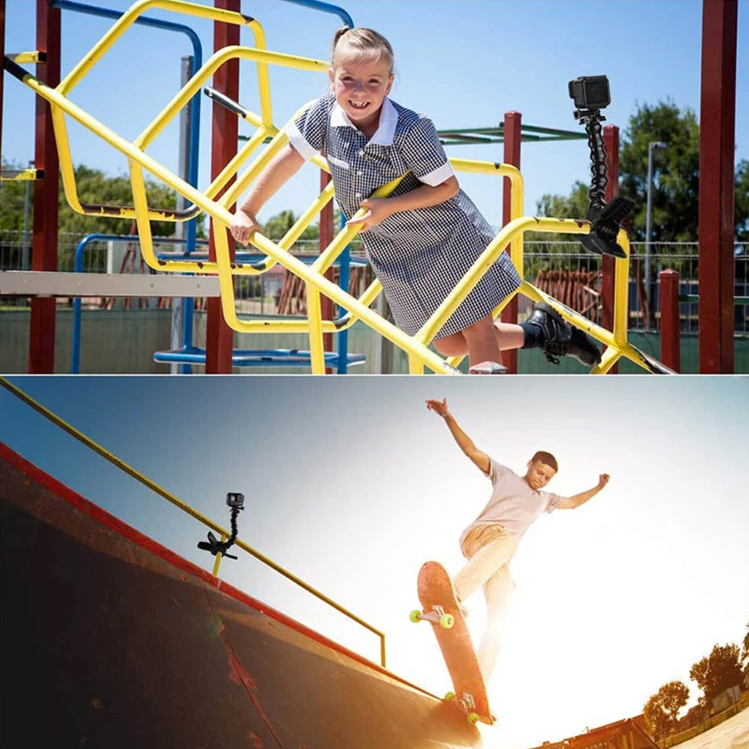 Fitstill Jaws Flex Clamp Mount with Adjustable Gooseneck 19-Section Compatible with Go Pro Hero 12, 11, 10, 9, 8, 7, 6, 5, 4, Session, 3+, 3, 2, 1, Max, Fusion, DJI Osmo Action image number 3