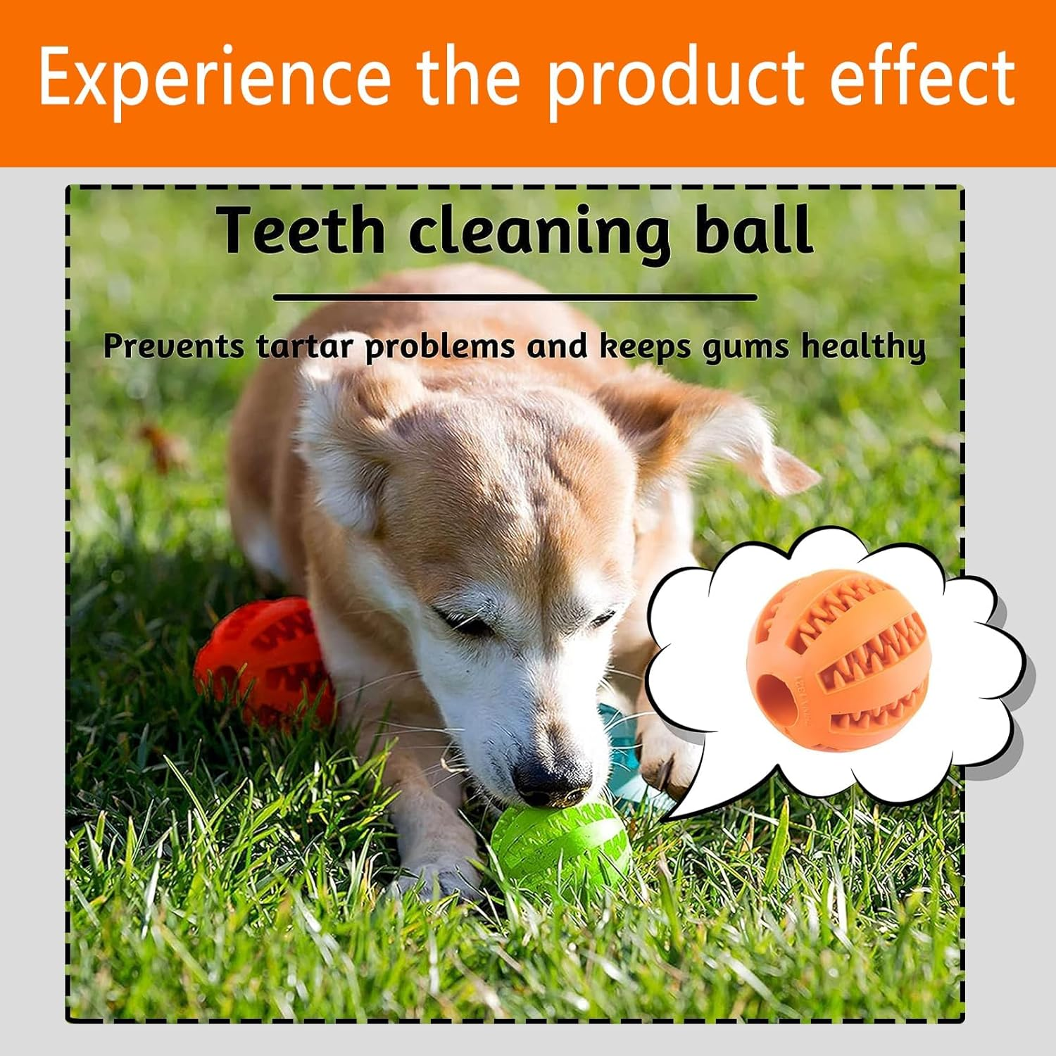 Mumoo Bear Treat Dispenser Dog Toy Ball | Interactive Dog Toys for Boredom | Dog Puzzle Toy | Stimulation Toy (Small 7Cm/2.75In, Blue, 1 Pack) image number 1