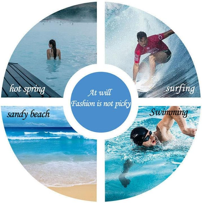 AIMALL Adult Changing Robe Towel Bath Hooded Quick Dry Beach Towel Poncho Bathrobe，Lightweight, One Size Fits Most, 43.3X35.4 Inches - Blue image number 4