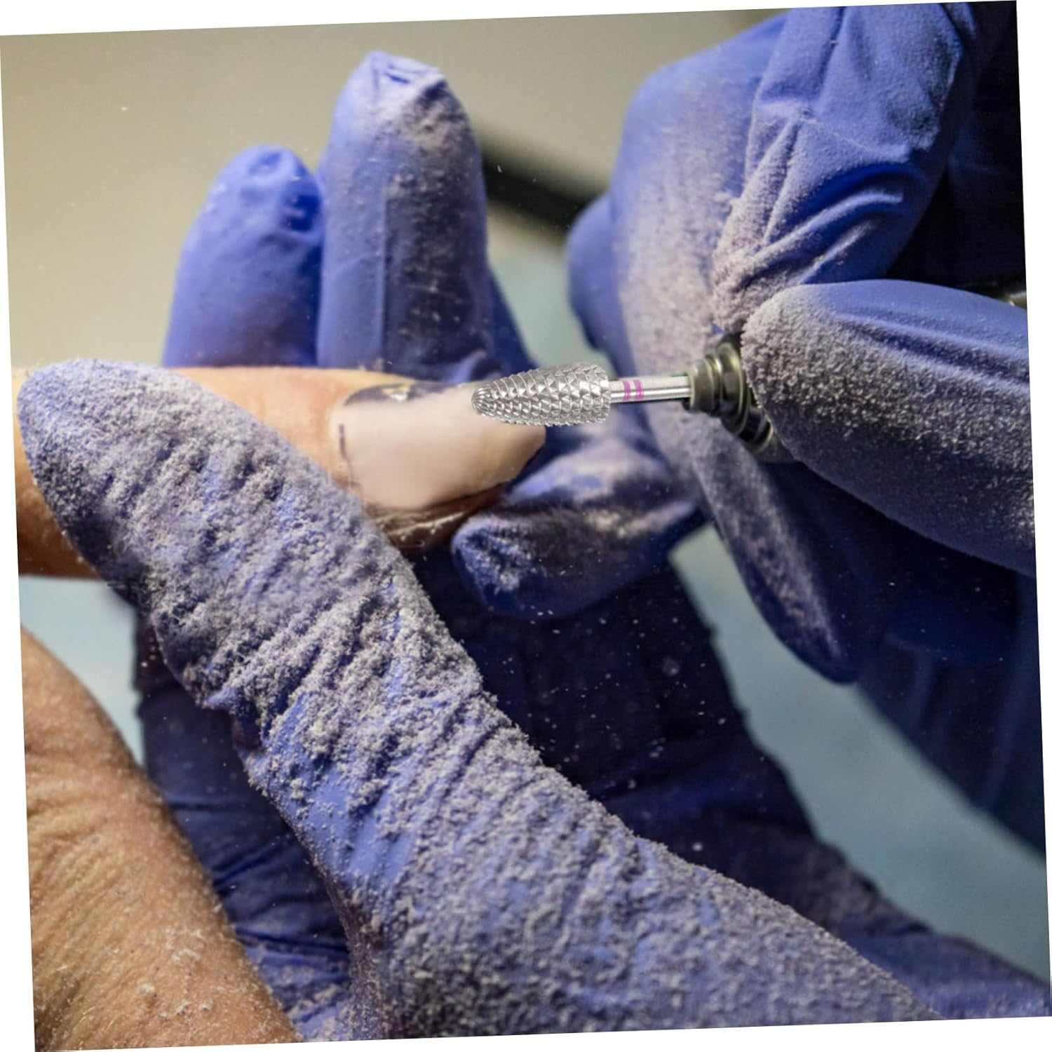 Tungsten Nail Drill Bit Cuticle Drill Bit Double-Ended 99# Purple Shape for Manicure Professional Salon Use image number 5