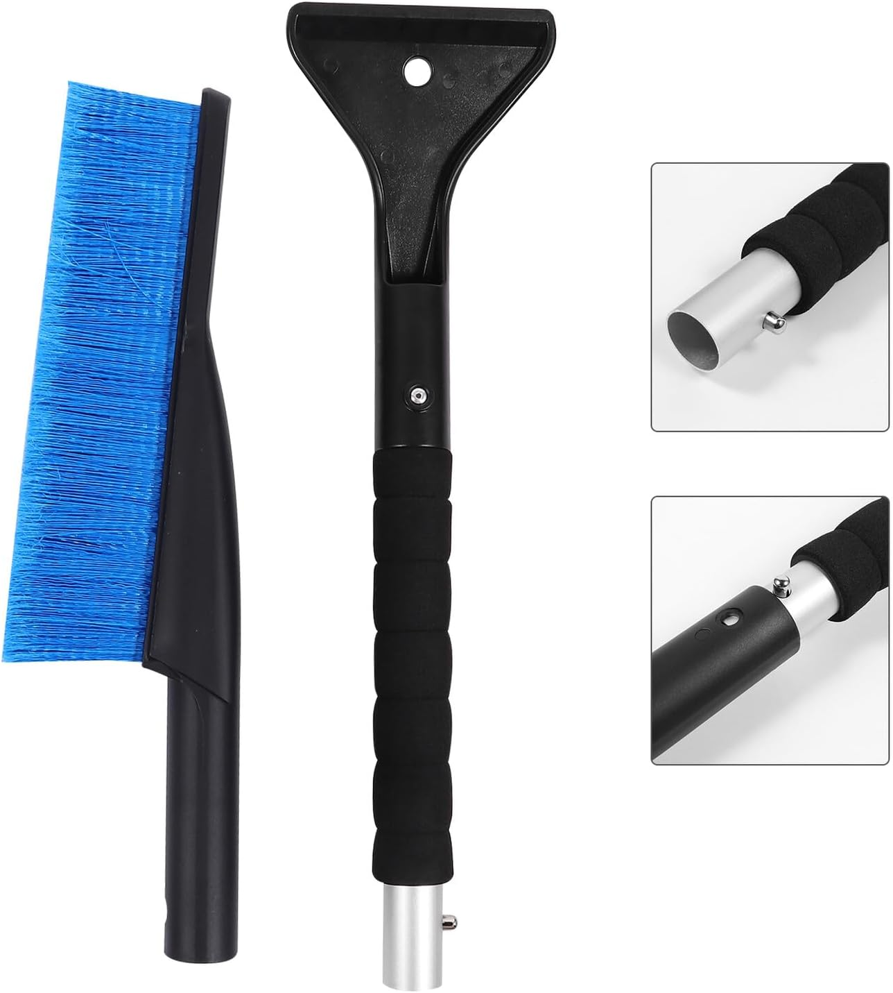 SUPVOX 2-In-1 Car Snow Shovel and Winter Snow Brush with Ice Scraper for Windshield Removal Blue Sturdy Handle Suitable for Auto Cleaning in Cold Weather