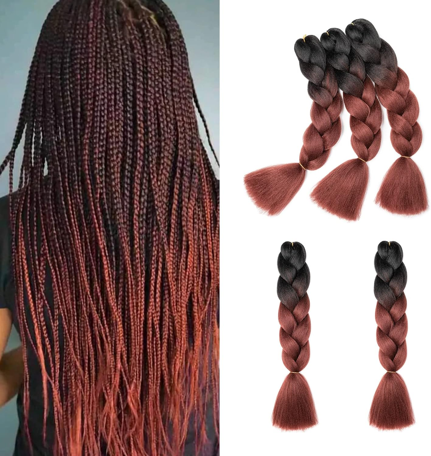 Gairyan 24 Inch Jumbo Braids Extensions Synthetic Hair for Braiding Hair Extensions 3 Bundles Braiding Hair Ombre Synthetic Hair Braids Braiding Extensions Box Braid Crochet Twists 300 G (Bleached Blonde)