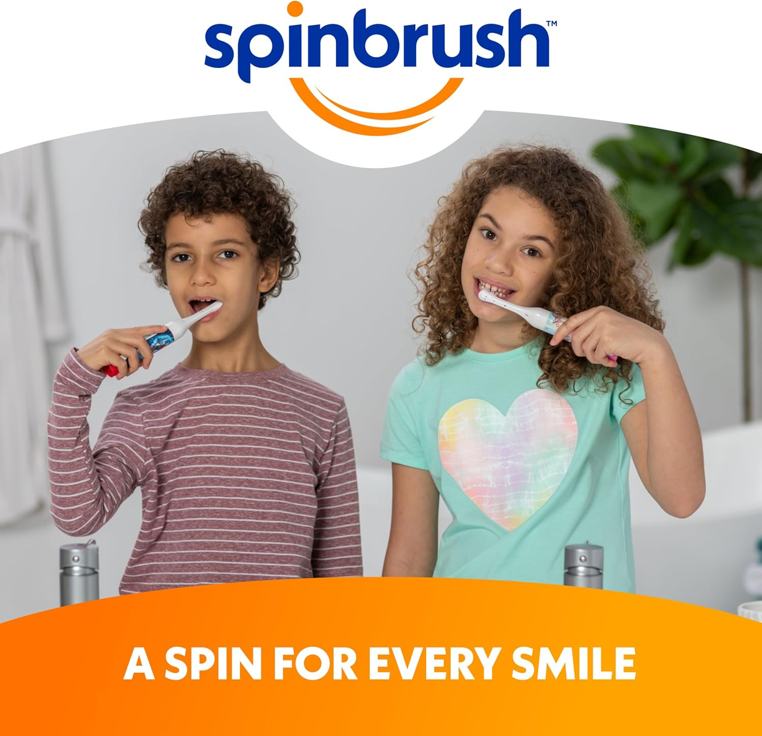 Spinbrush Princess Peach Kid&rsquo;S Electric Battery Toothbrush, Soft Bristles image number 1