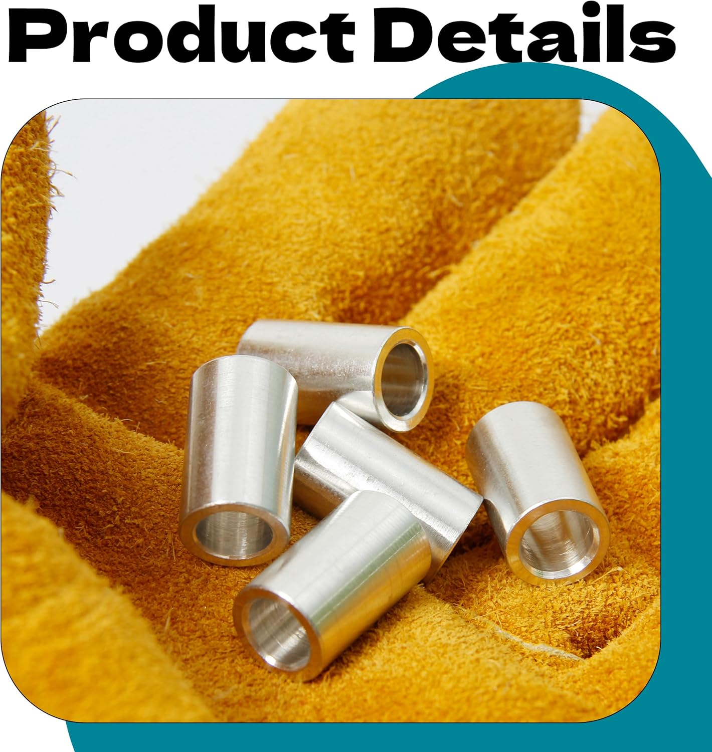 5Pcs M8 Aluminum Spacers, Metal Spacer Aluminum round 8.2Mm ID X 12Mm OD X20Mm L Thickness Screw Standoff for M8 Screw Bolts Silver image number 1