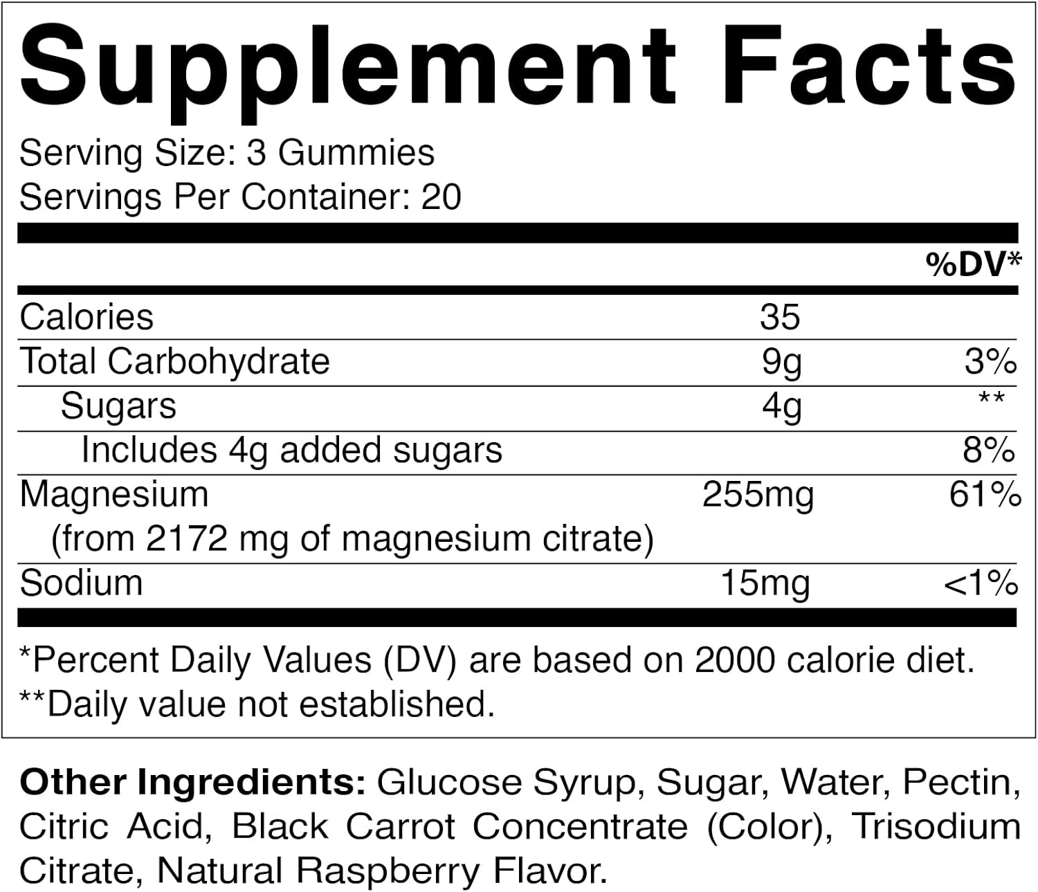 Vitamatic Extra Strength Magnesium Gummies 255 Mg (Elemental Mg) per Serving - 60 Vegan Gummies - Promotes Healthy Relaxation, Muscle, Bone, & Energy Support image number 3
