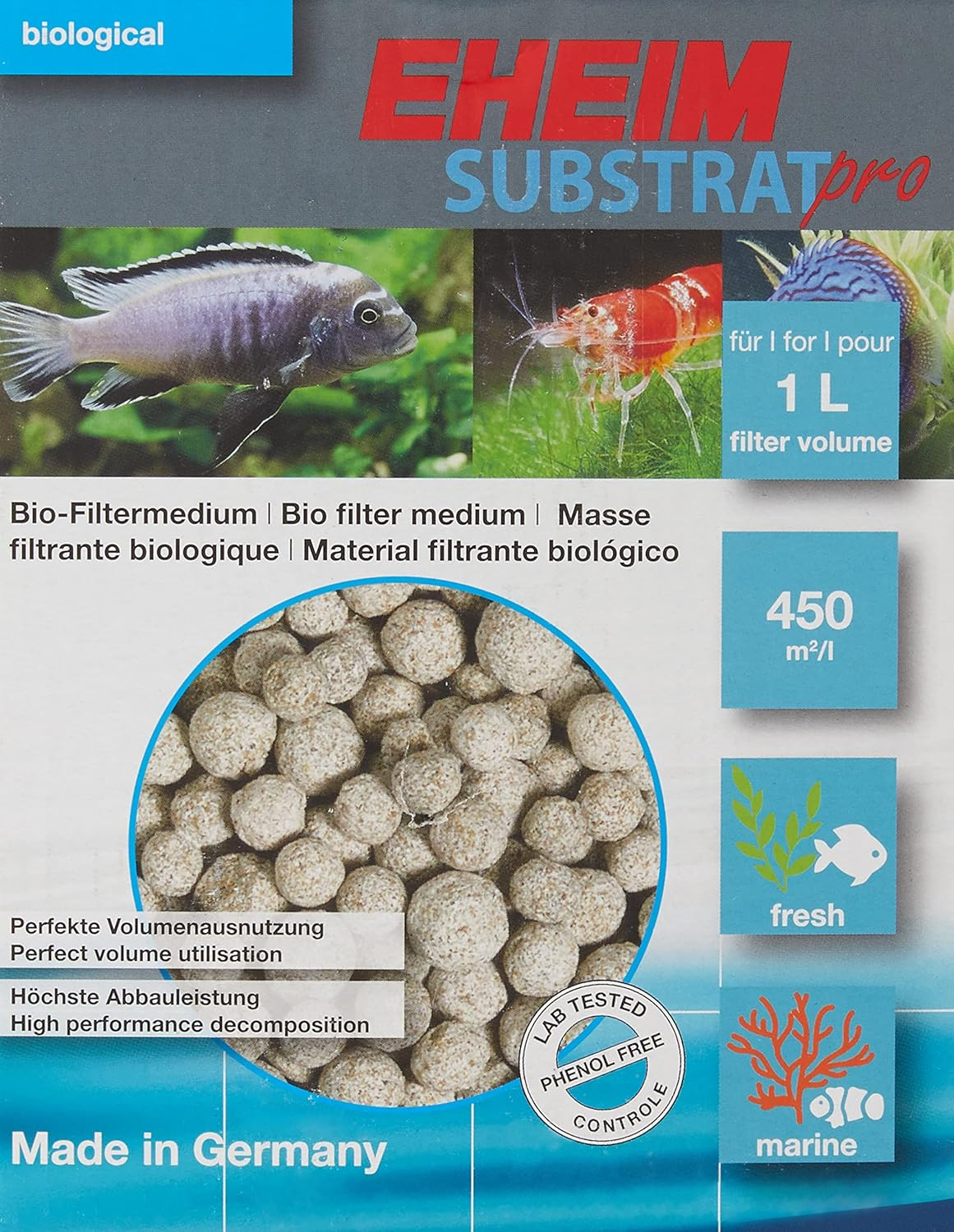 Eheim Substrat Pro Biological Filter Media (Sintered Pearl-Shaped Glass) 1L - 2500G - Aquarium Filter Media - Aquarium Water Treatment, Fish Tank Maintenance - for Eheim Filters image number 2
