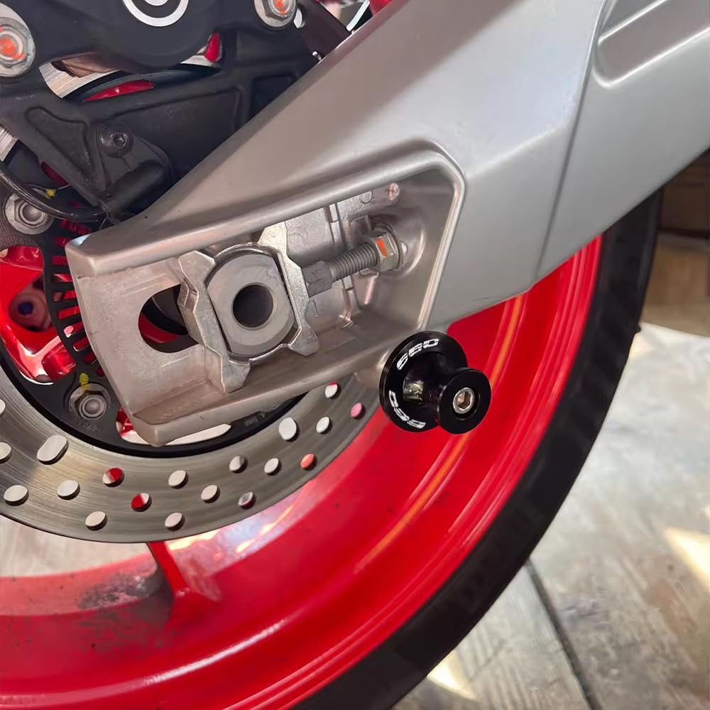 Compatible with 2025 Trident 660 Accessories Trident660 2024 Tiger Sport 660 DAYTONA 660 2023 CNC M8 Motorcycle Swing Arm Spools Sliders Rear Stand Screws (S Red) image number 4
