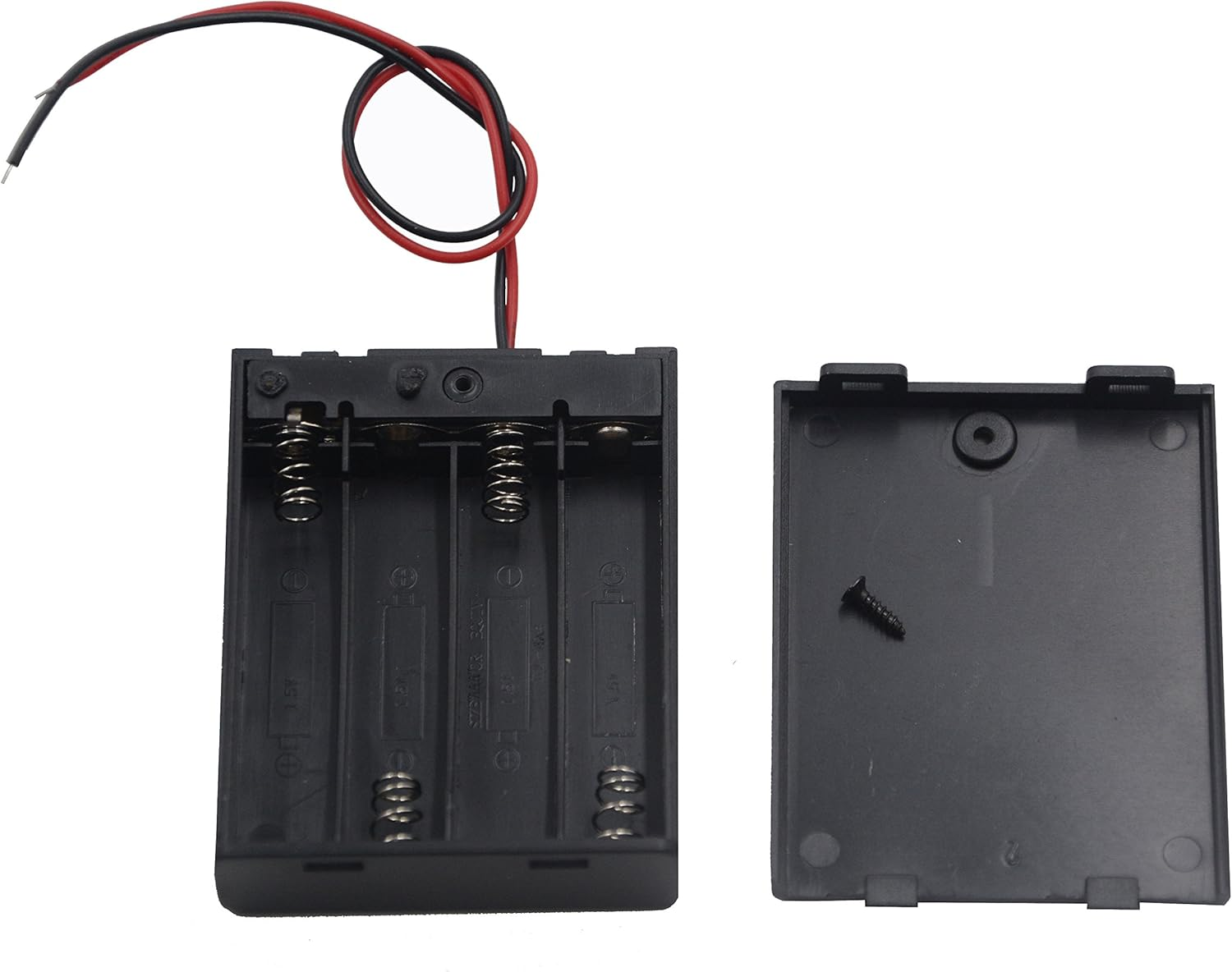 LAMPVPATH 3Pcs 4 AAA Battery Holder with Switch, 6V Battery Holder with Switch, 4X 1.5V AAA Battery Holder Case with Wire Leads and On/Off Switch(3 Pack) image number 3