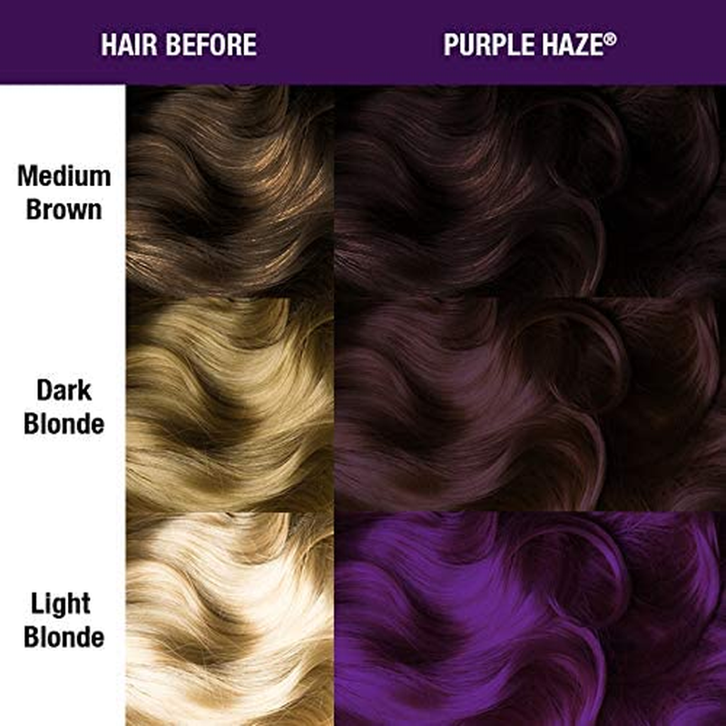 MANIC PANIC Classic Purple Haze Semi Permanent Hair Color - Warm Dark Purple Hair Dye for Women & Men That Lasts 4-6 Weeks - Vegan, Ammonia & Cruelty-Free - Create & Mix Custom Shades (4Oz) image number 1