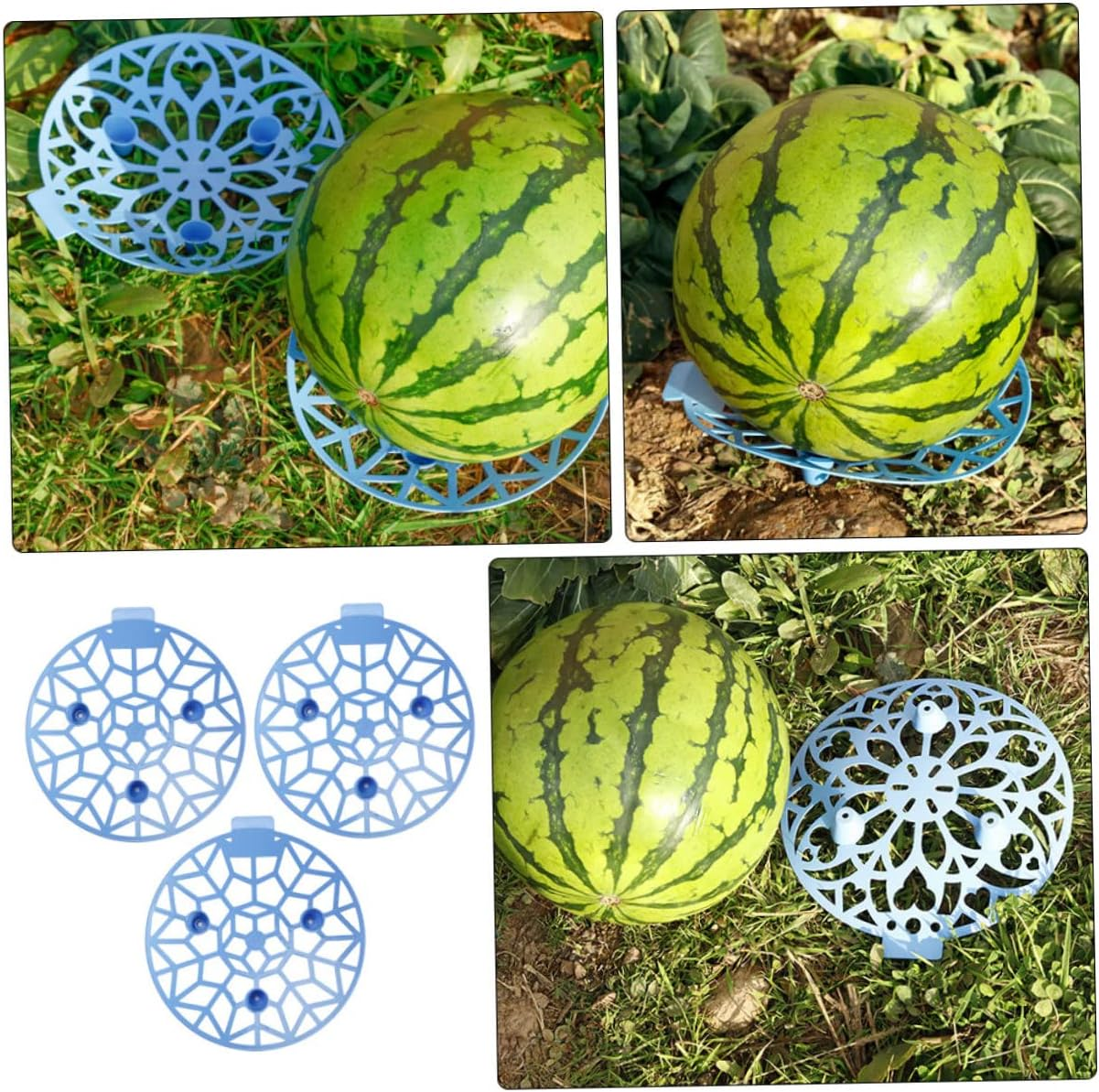 GANAZONO 3Pcs Plastic Watermelon Planting Tray for Fruit Storage Gardening Tray for Melon Support for Garden Supplies Needs Random Color image number 5