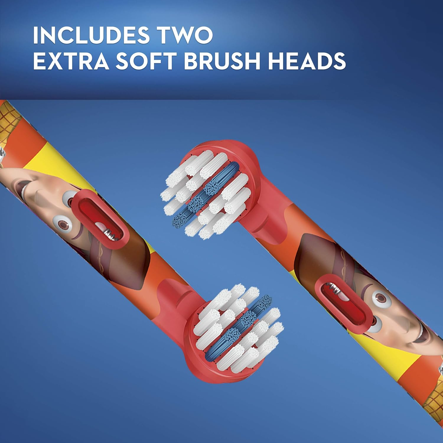 Oral-B Kids Extra Soft Replacement Brush Heads Featuring Disney Pixar Toy Story, Ages 3+, 2 Count