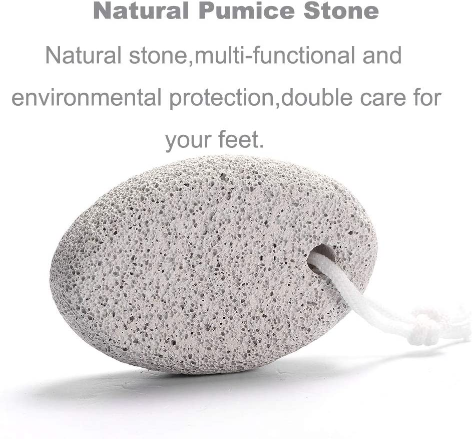 8-Pack Foot Pumice Stone for Feet, Borogo Natural Lava Pedicure Tools Hard Skin Callus Remover for Feet and Hands image number 6