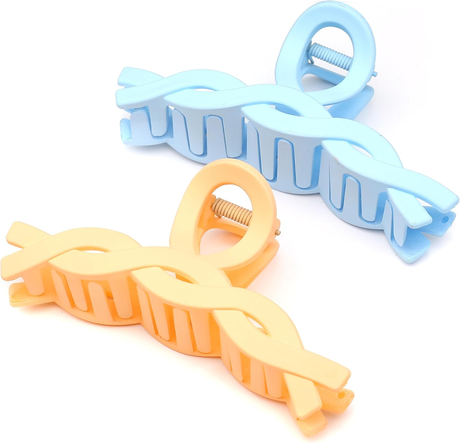 Large Cross Matt Hair Clip Beautiful Women'S Hair Clip Headpiece Elegant Hair Accessory 1 Piece (11.5 Cm X 6 Cm, Blue) - Blue image number 3