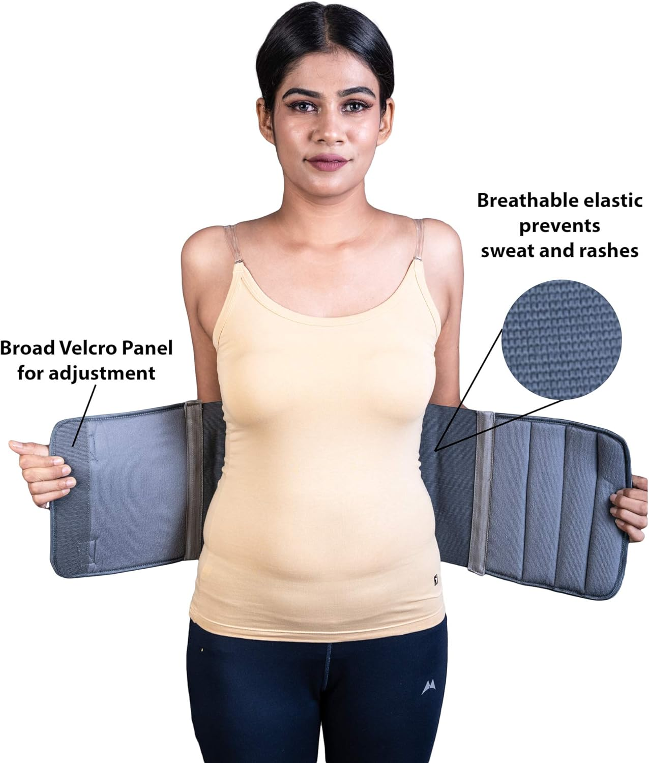 Wc_Abdominal Belt Full Elastic Binder after C-Section Delivery for Women for Slim Support Maternity Tummy Waist Belly Trimmer Fat Burner Operative Postpartum Recovery Girdle Belt image number 3