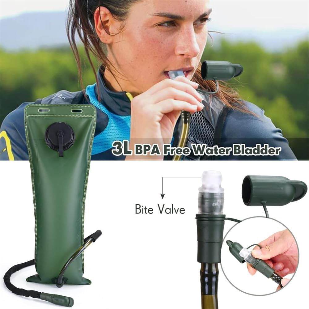 3L Water Bladder Bag Tactical Military Hiking Cycling Hydration Backpack Outdoor image number 1