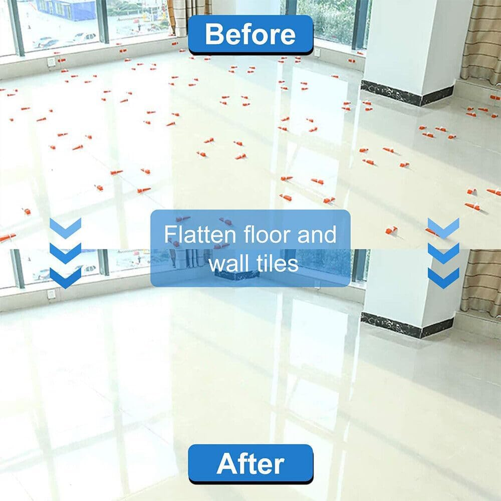 Leona Co Tile Leveling System Tile Leveling Spacer Clips/Reusable Wedges Tile Leveler Tool for Ceramic Tile and Stone Installation (500 X Clips (2Mm)) image number 6