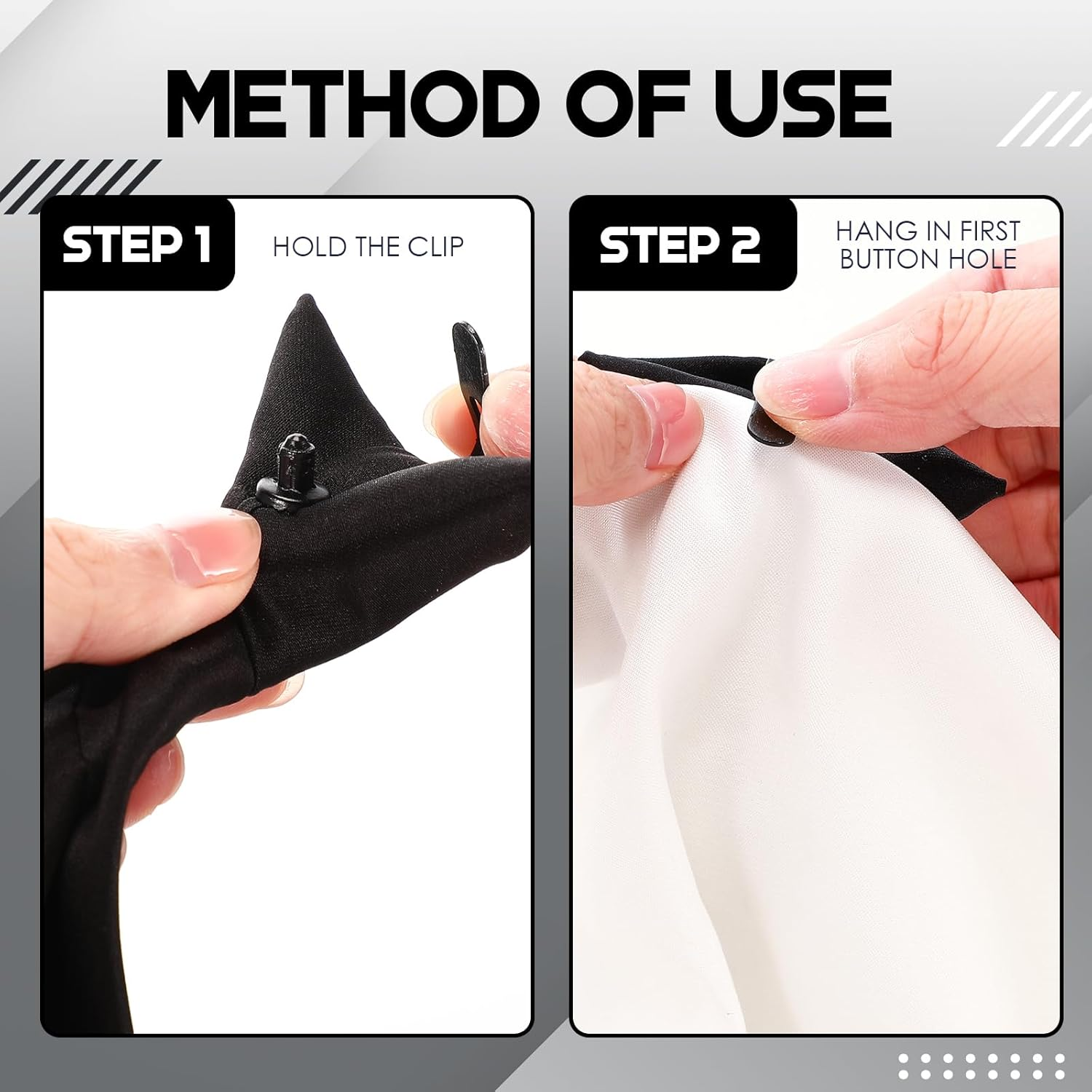 Janmercy Clip on Tie for Men 20 Inch Solid Skinny Formal Neck Tie Pretied for Office School Wedding Business Uniforms image number 4