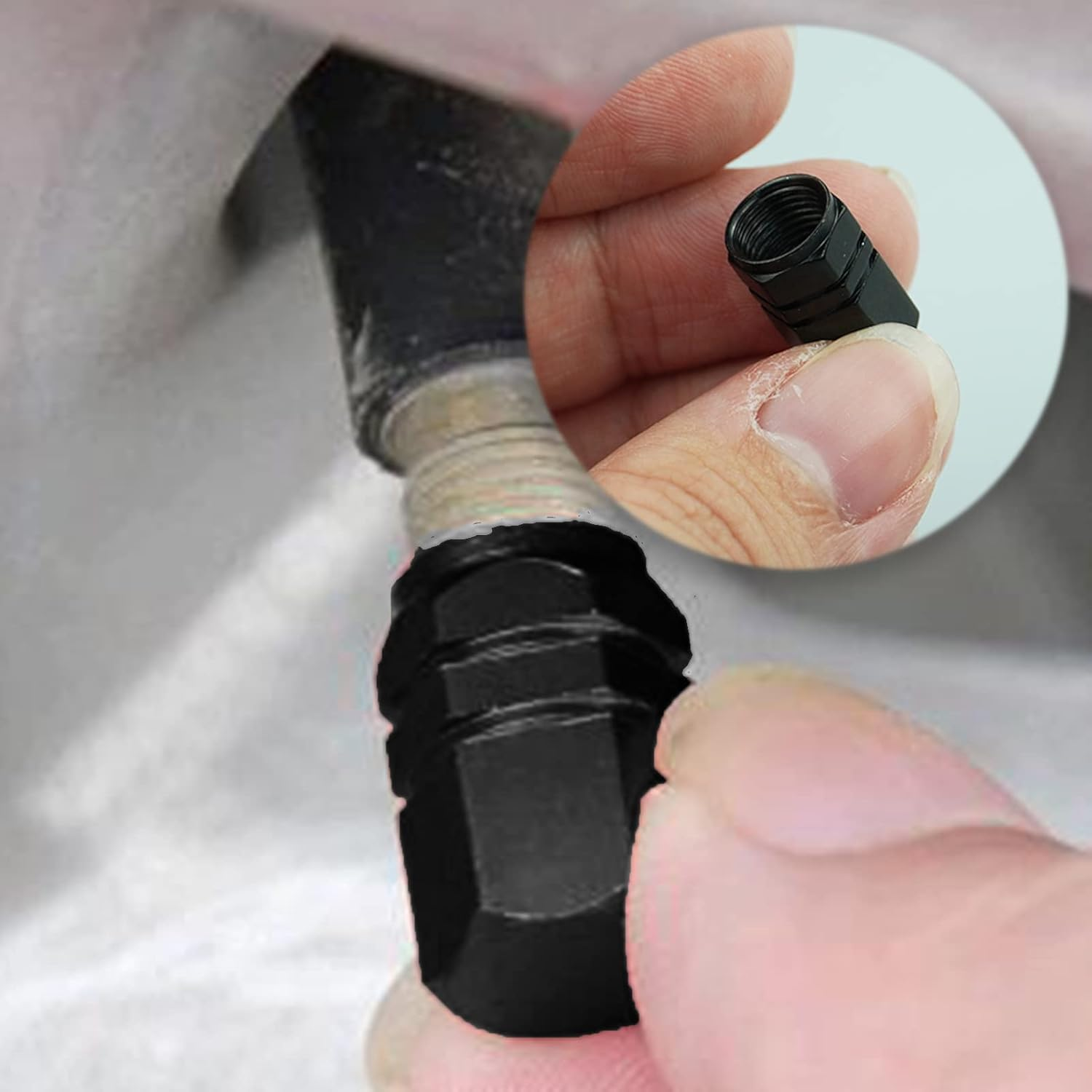 Bluejunior 12Pcs Tire Valve Stem Caps (Black), Aluminum Alloy Hex Grip Valve Covers，Dust-Proof Replacement Caps for Car, Bike, Motorcycle & SUV