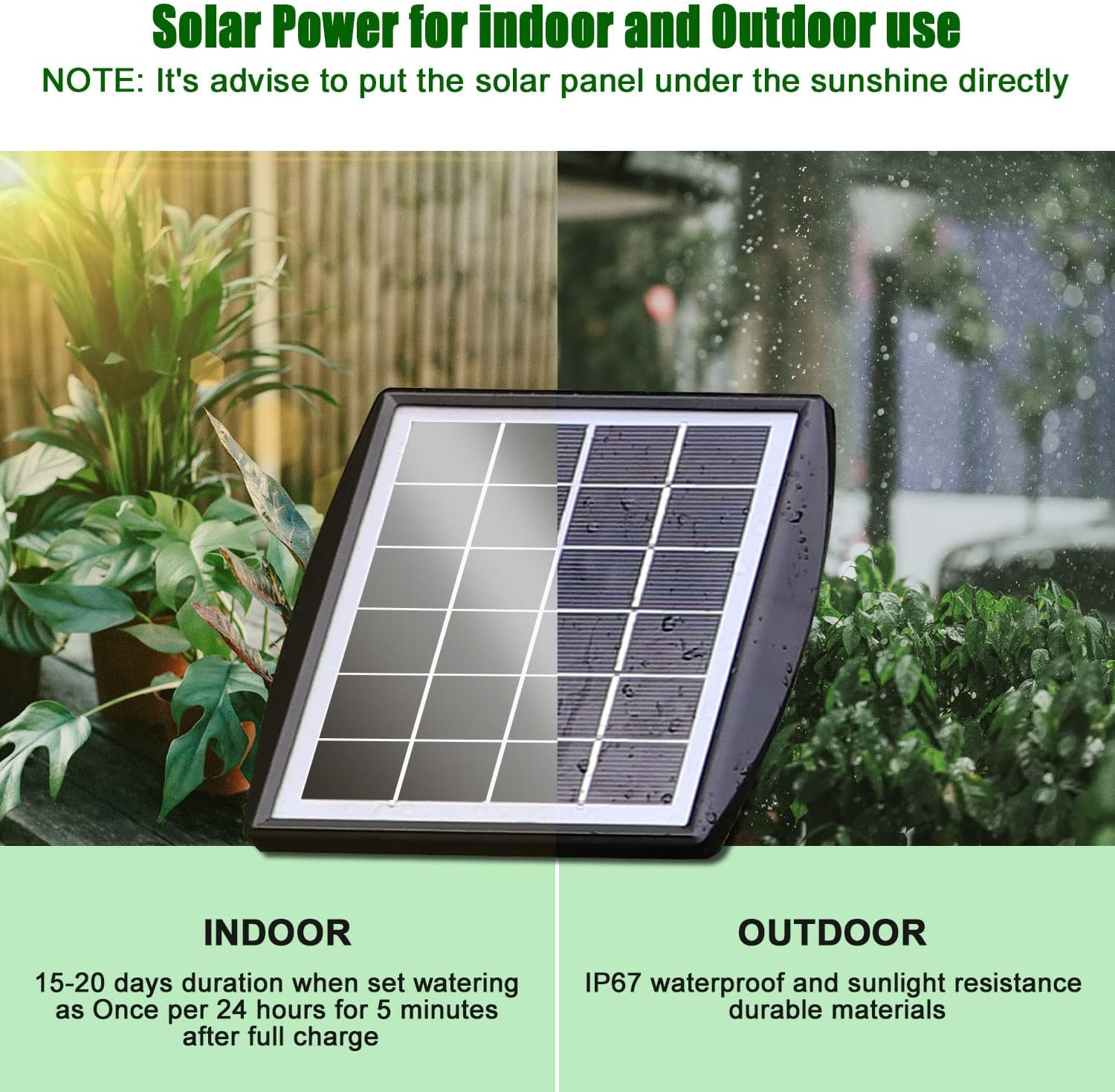 Solar Automatic Drip Irrigation Kit System, JIYANG Solar Powered Auto Easy DIY Watering Device Supported Pots Plants, 6-12 Timing Modes with Anti-Siphoning Device (Expansion Kit/Extra Accessories Kit) image number 5