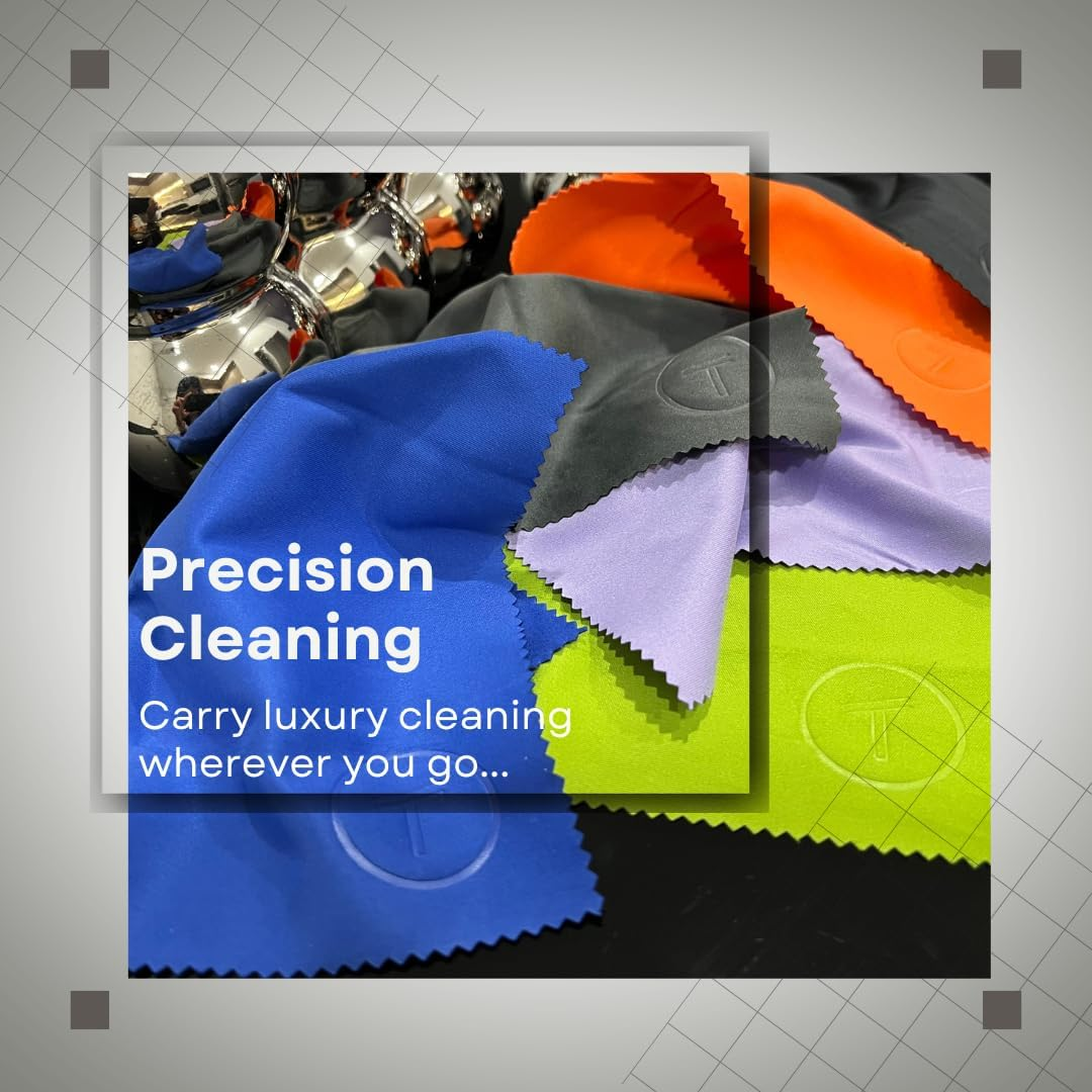 TOVO Prime Microfiber Lens Cleaning Cloths | Glasses, Eyeglass & Camera Lens Cleaner | Screen Cleaning Cloth for Smartphones, Tablets, Laptops, LCD Tvs & VR/AR Headsets | Pack of 6 image number 3