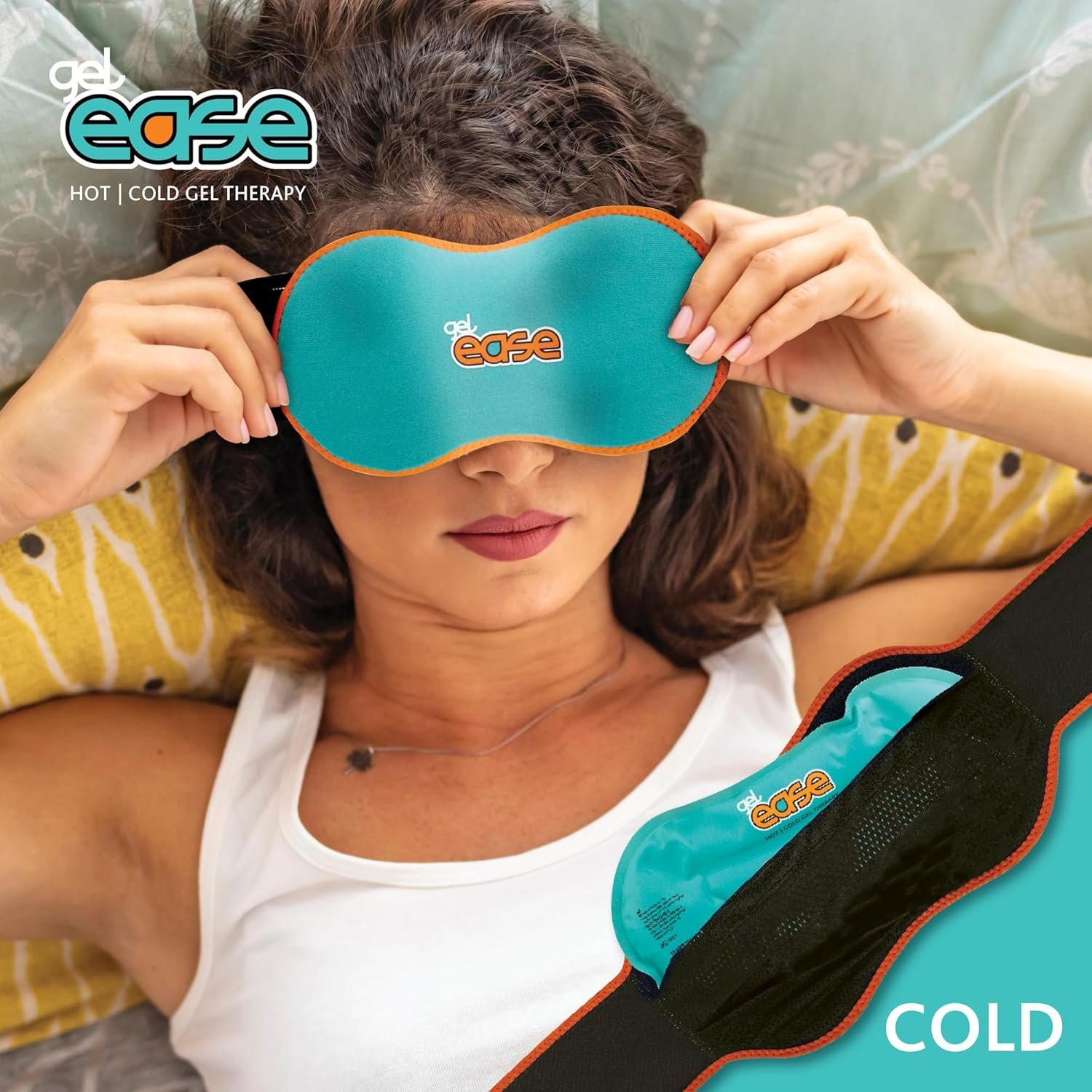 Gelease Reusable Hot & Cold Gel Pack, Soothing Pain Relief, Lightweight Reusable with Flexible Strap for Arms, Legs, Knees & Shoulders, Pack of 2, 26.5Cm X 14Cm image number 3