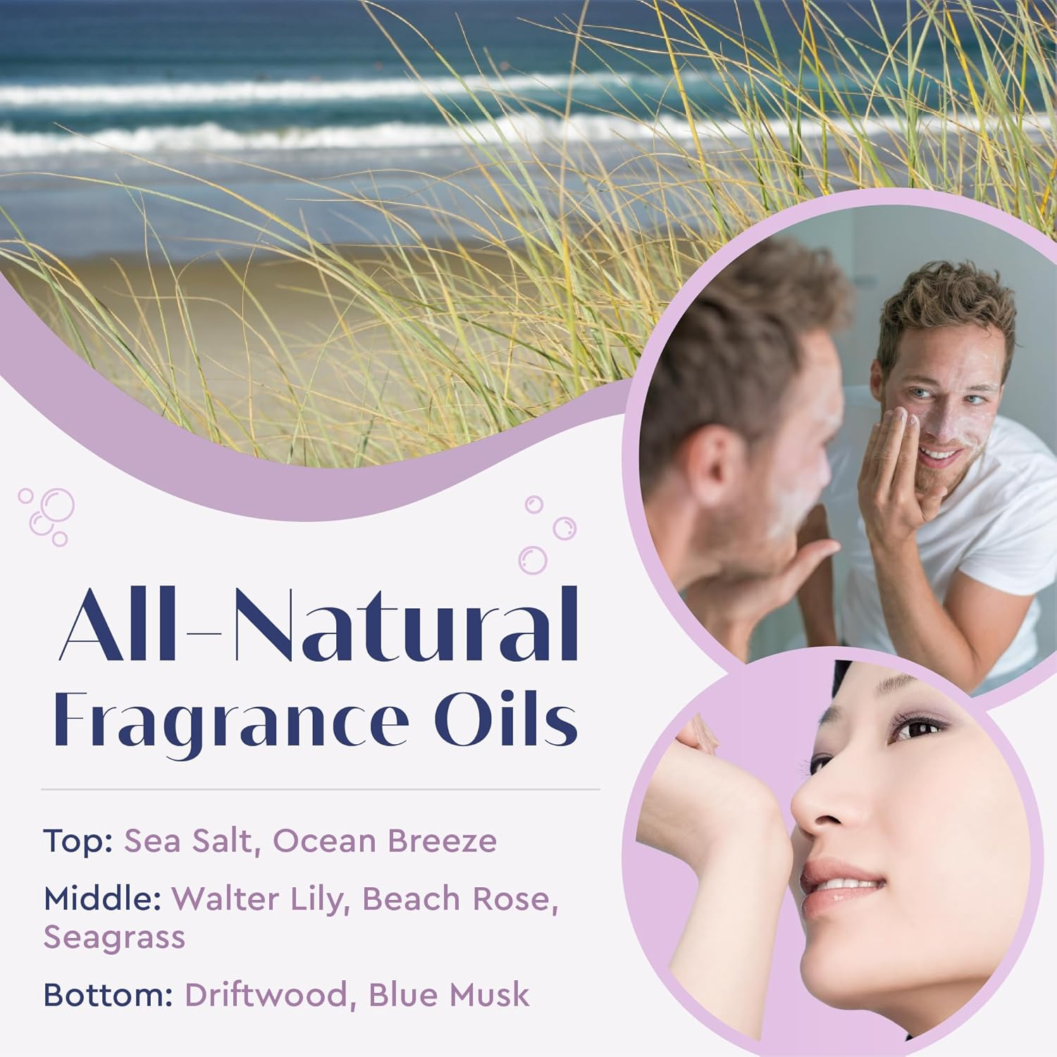 Baudelaire Exfoliating Sea Loofah Bar Soap - Triple Milled with 100% Natural Fragrance, 2% Seaweed and Sustainable Palm Oil (6 Individually Wrapped Bars) image number 6