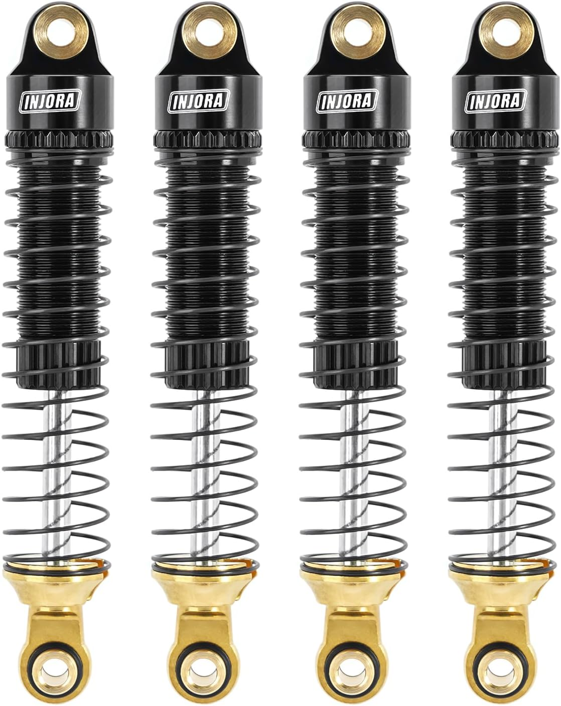 INJORA 59Mm Shocks Long Threaded-Brass & Aluminium Shock Absorber Oil Damper for TRX4M TRX4MT 1/18 RC Crawler Upgrade image number 2