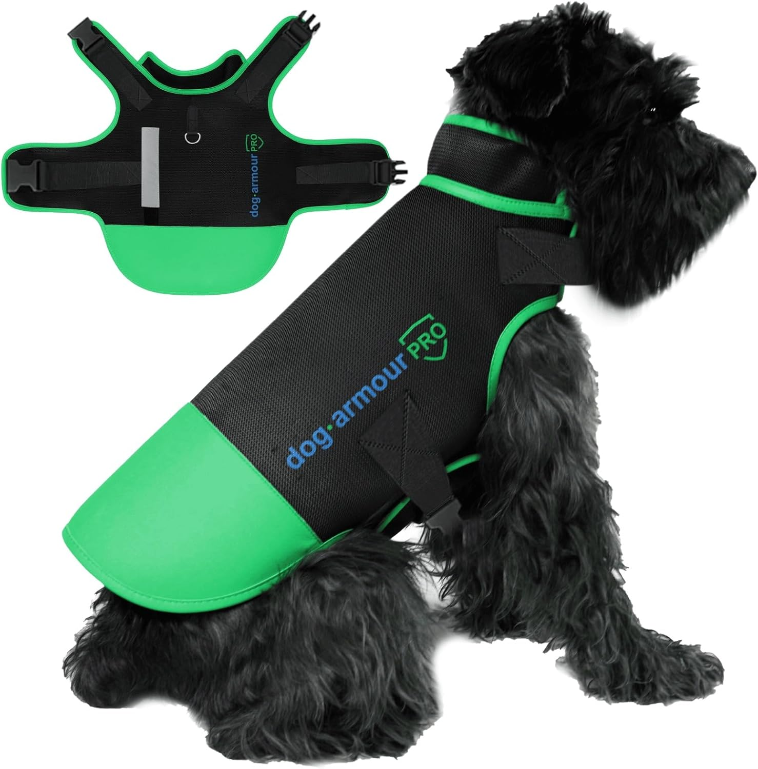 Dog Armour PRO Protective Dog Harness Vest for Dogs &ndash; Shield Your Pet from Raptor and Animal Attacks &ndash; Adjustable, Choke Free, Waterproof, Reflective (XXS, Blue)