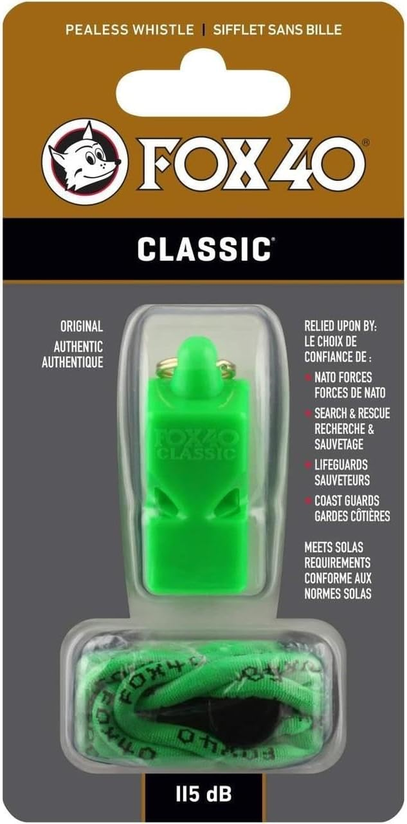 Fox 40 Classic Whistle Lanyard, Green image number 1