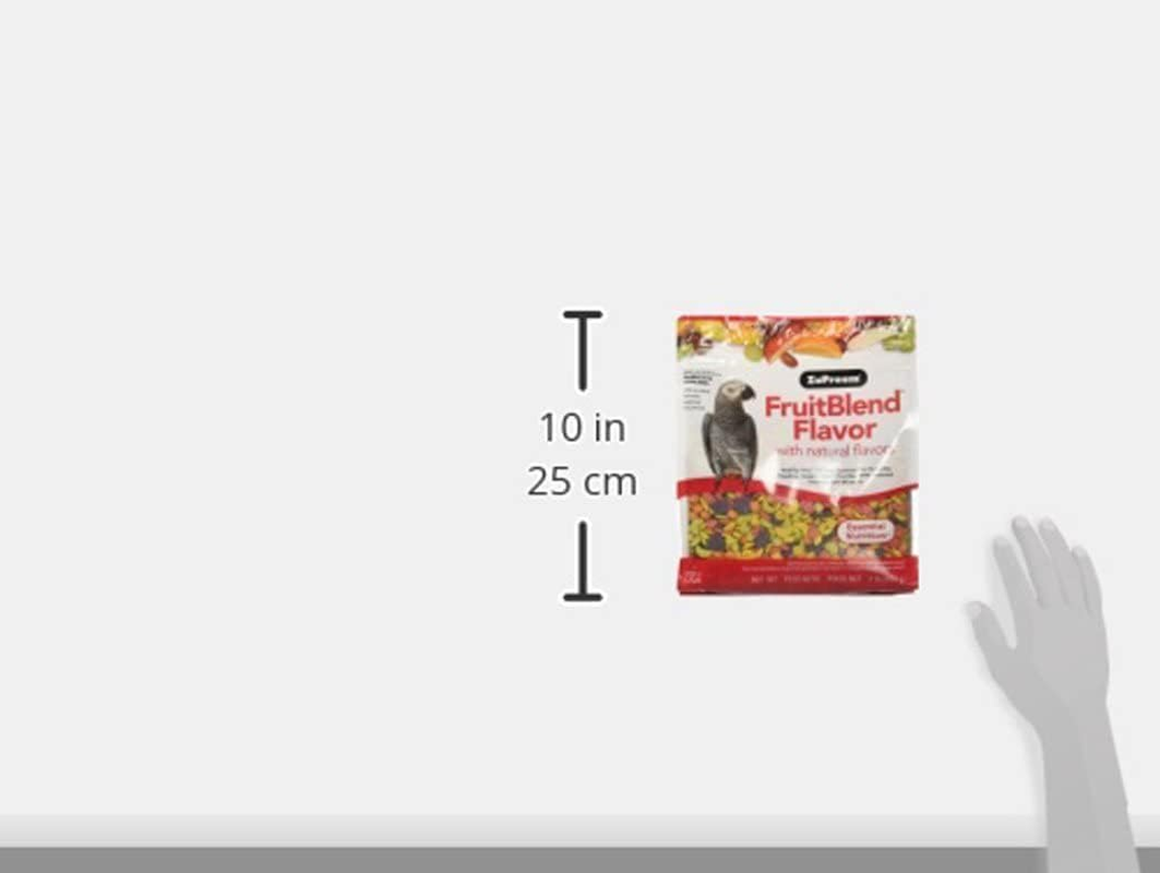 Zupreem Fruitblend Bird Pellets, Daily Bird Food for Parrot, Conure, Caique, African Grey, Eclectus, Small Cockatoo, Core Nutrition for Medium Large Birds, Parrot Food, 900G