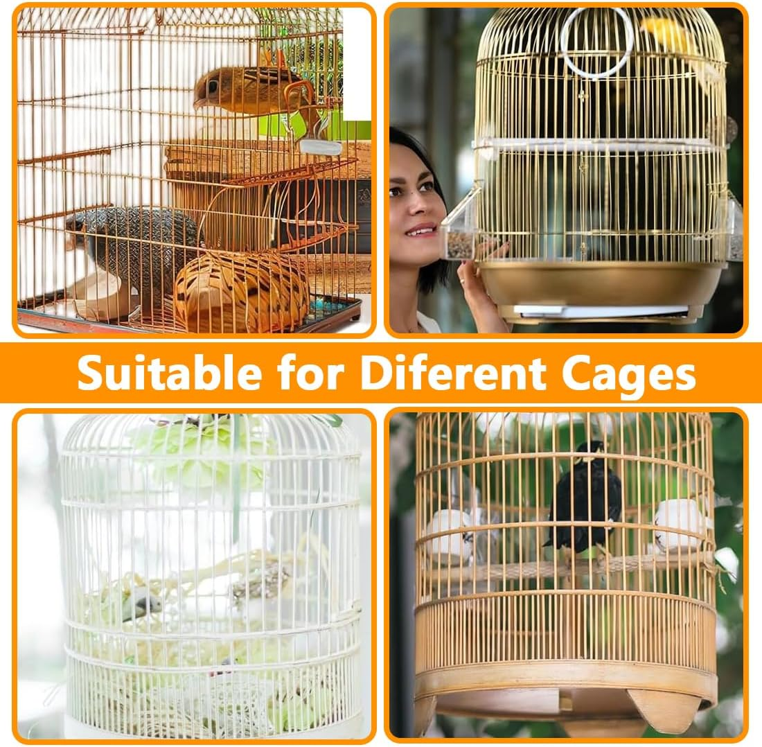 AOEVUIR Pack of 2 Bird Cage Cover Protective Net, Seed Catcher for Bird Cages, Parrots, Nylon Mesh, Suitable for Cages with a Circumference of 80-110 Cm image number 2