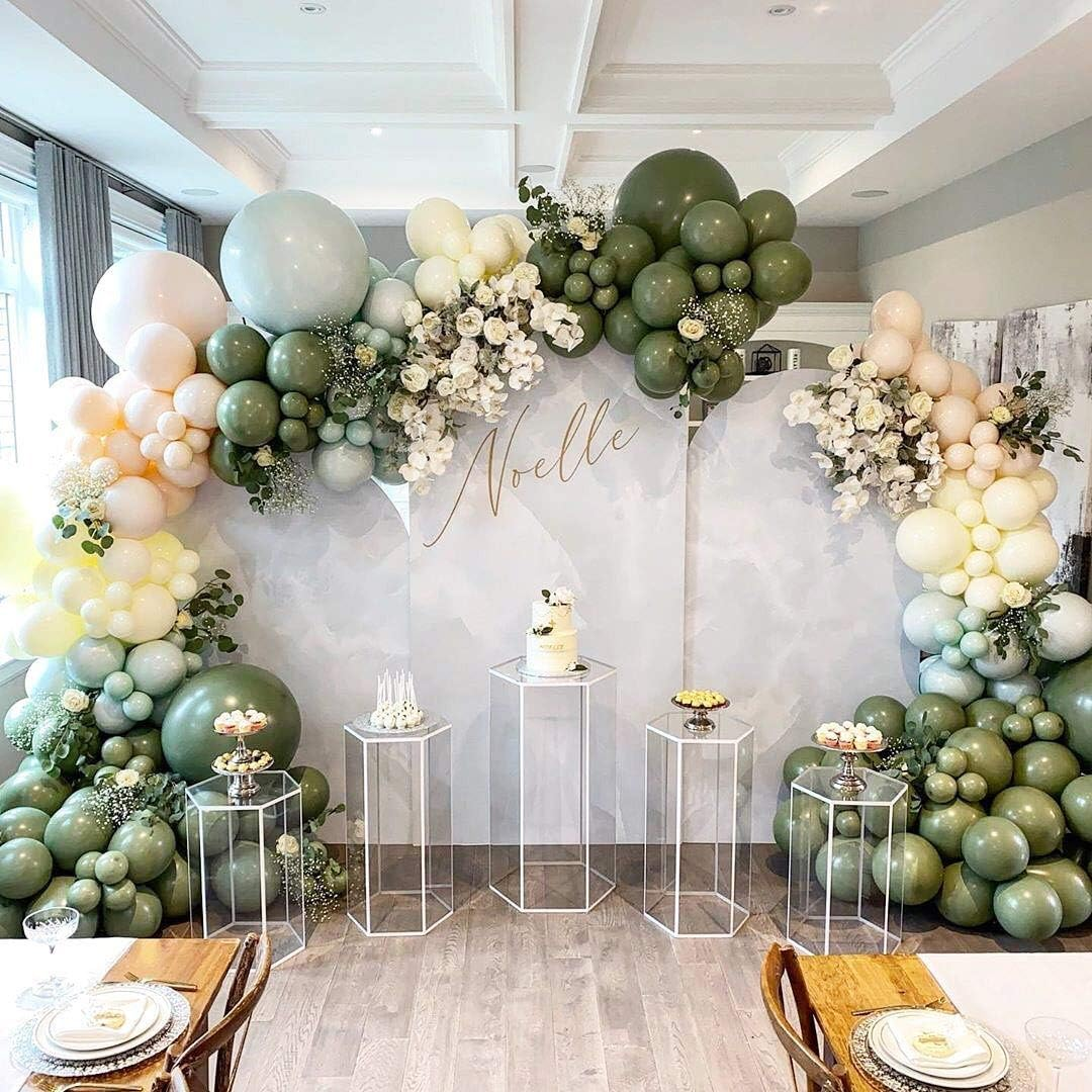 DIY 120PCS Gender Reveal Balloon Garland Kits Chrome Metallic Latex Balloons 12Inch Pearl Balloons for Birthday Party Celebration Wedding Gender Reveal He or She Boy or Girl (Pink Blue Gold)