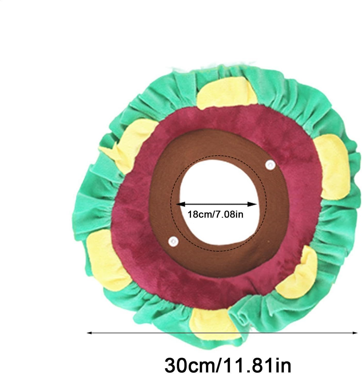 Pet Clothing Hat, Cat Food Hat, Funny Hamburger Plush Collar, Pet Supplies, Costume Accessories, Adjustable Cosplay Headwear for Christmas Birthday image number 6