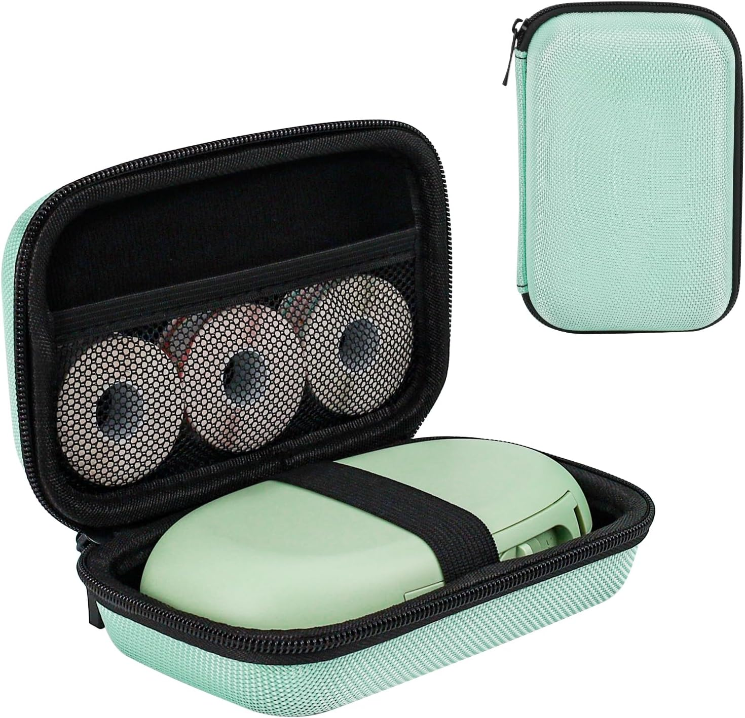 SUPVAN E10 Label Maker Case, Waterproof and Shockproof, Oxford Hard Storage Case for Organization Protection of Mini Bluetooth Label Printer, Black