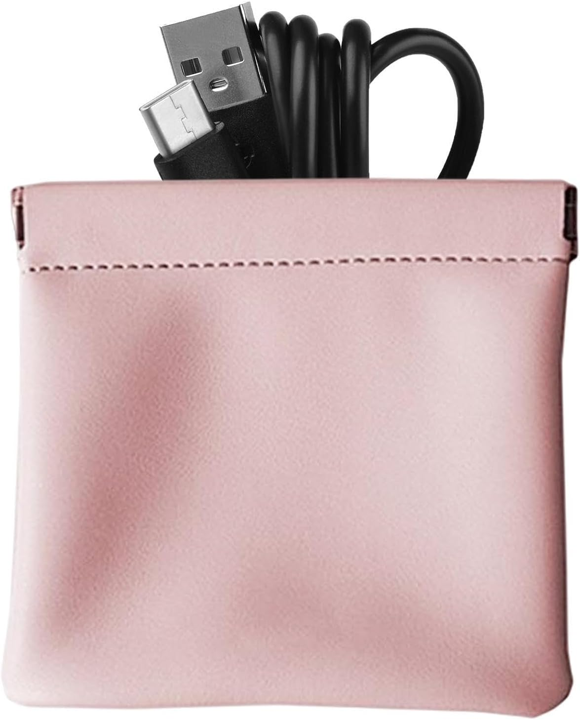 Cileznw Mini Pocket Cosmetic Bag - Portable Cosmetic Pouch for Purse - Small Accessories Storage Bag Organizer Pouch Cosmetics Wireless Earphone Coin Purse, Pink, 小さい image number 6