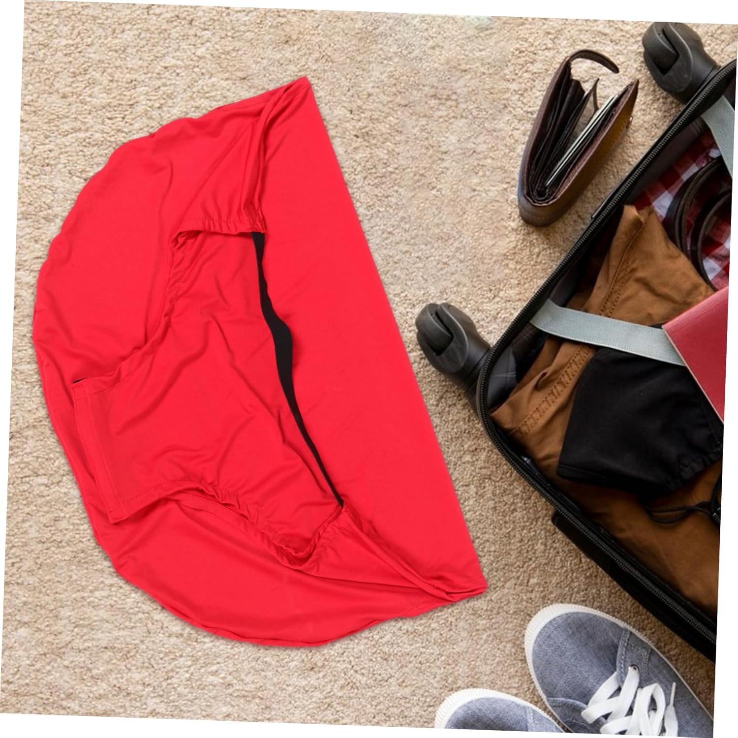 JUMPLAWN Reusable Luggage Cover Protector Elastic Travel Suitcase Cover for Aeroplane Suitcases Durable Protection against Scratches and Debris Versatile Fit for Multiple image number 6