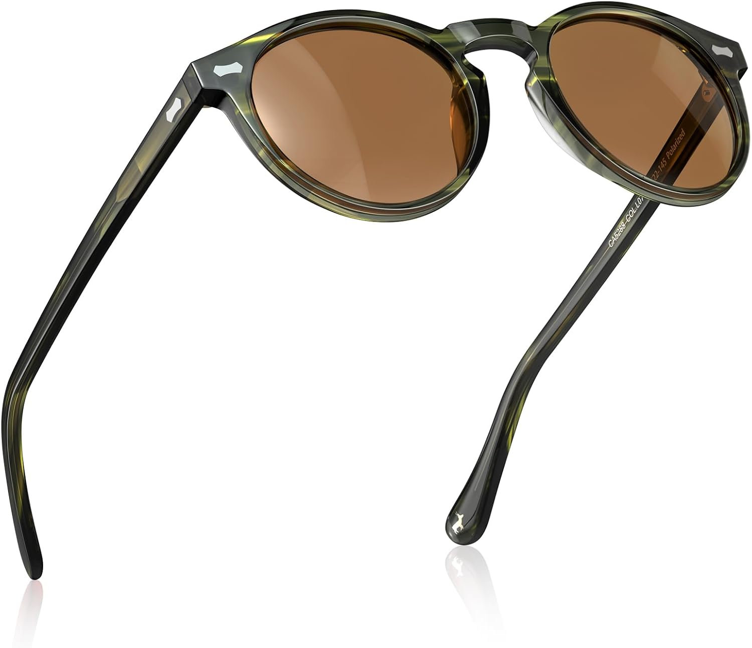 CARFIA Acetate Polarized Sunglasses for Men Trendy Retro Sun Glasses CA2307